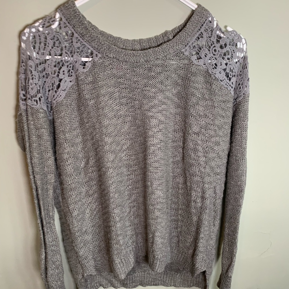 Soft grey Lacey sweater